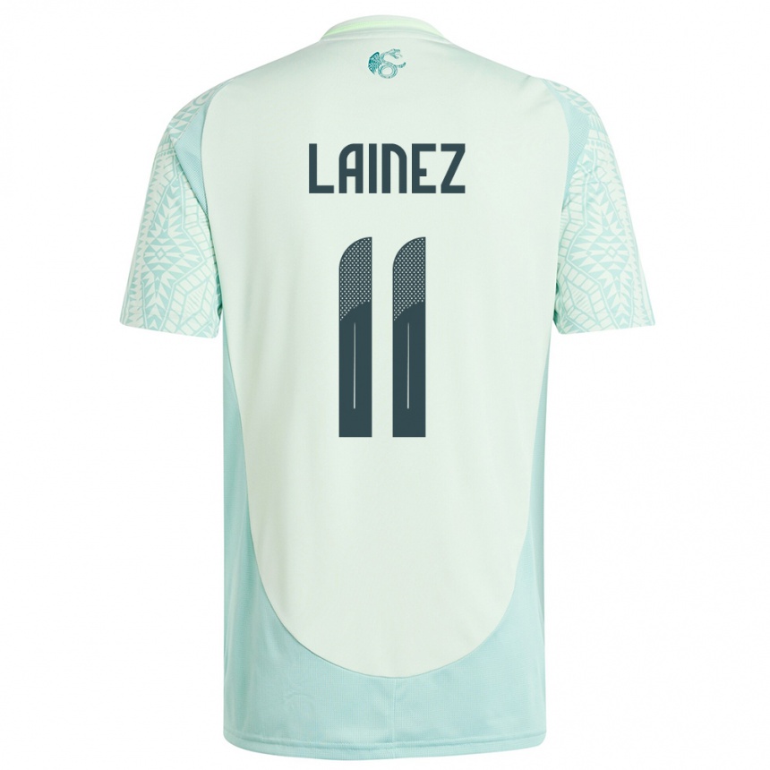 Niño Fútbol Camiseta México Diego Lainez #11 Lino Verde 2ª Equipación 24-26 México