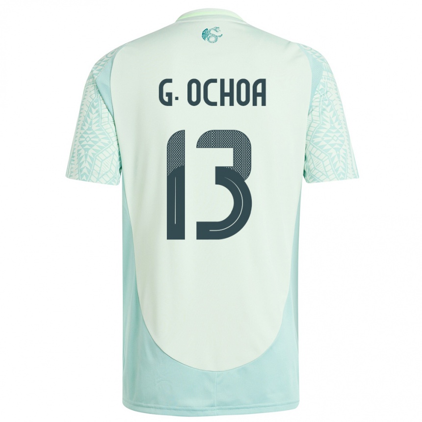 Niño Fútbol Camiseta México Guillermo Ochoa #13 Lino Verde 2ª Equipación 24-26 México
