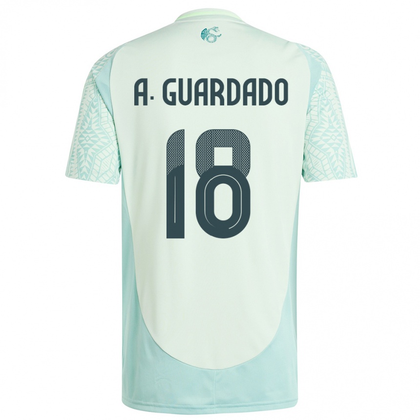 Niño Fútbol Camiseta México Andres Guardado #18 Lino Verde 2ª Equipación 24-26 México