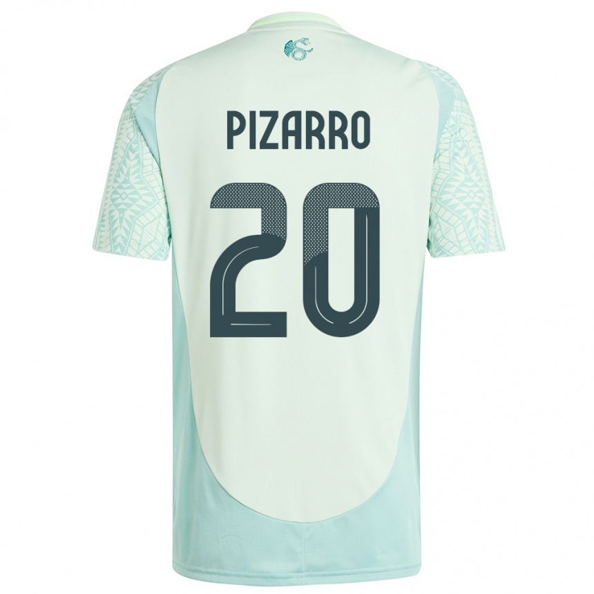 Niño Fútbol Camiseta México Rodolfo Pizarro #20 Lino Verde 2ª Equipación 24-26 México