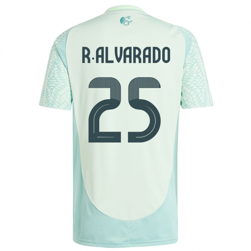 Niño Fútbol Camiseta México Roberto Alvarado #25 Lino Verde 2ª Equipación 24-26 México