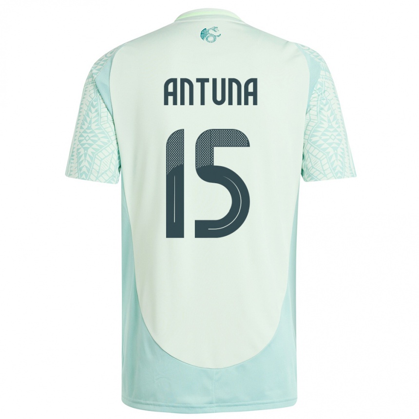 Niño Fútbol Camiseta México Uriel Antuna #15 Lino Verde 2ª Equipación 24-26 México