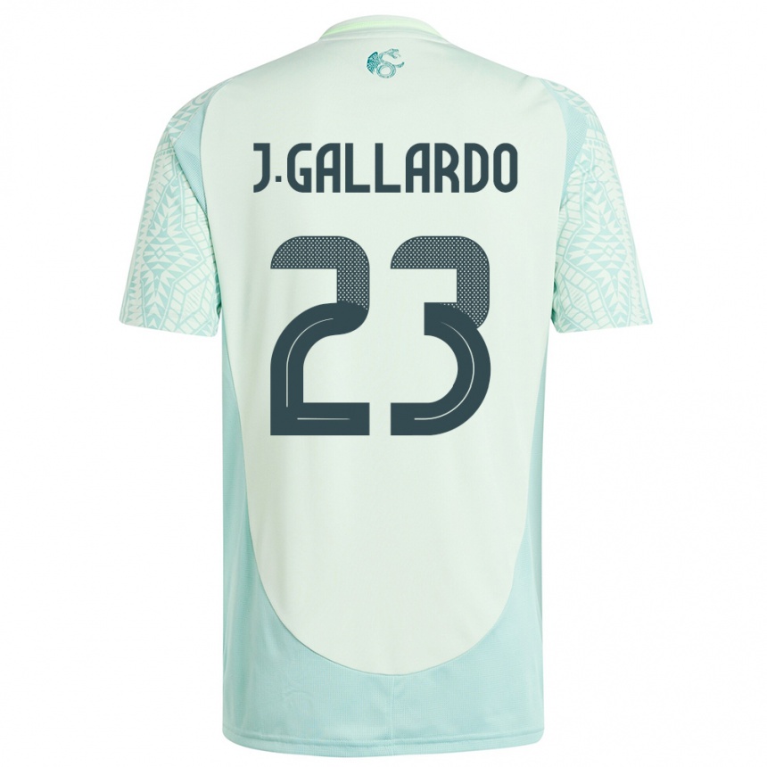 Niño Fútbol Camiseta México Jesus Gallardo #23 Lino Verde 2ª Equipación 24-26 México