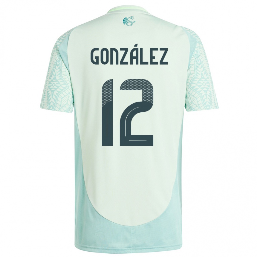 Niño Fútbol Camiseta México Itzel Gonzalez #12 Lino Verde 2ª Equipación 24-26 México