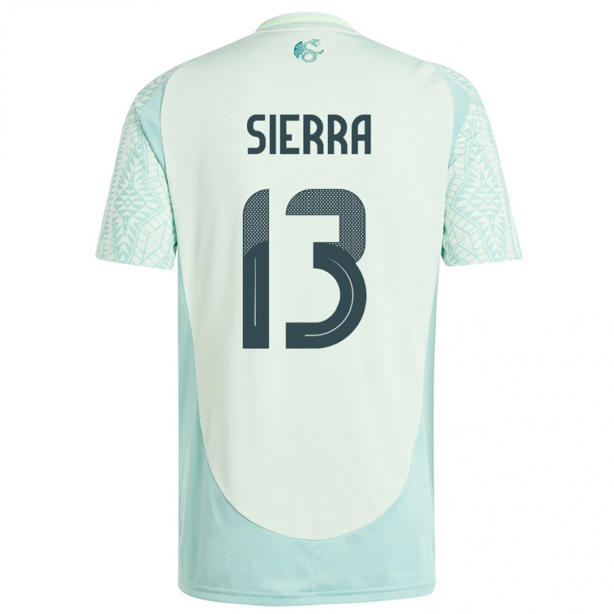 Niño Fútbol Camiseta México Bianca Sierra #13 Lino Verde 2ª Equipación 24-26 México