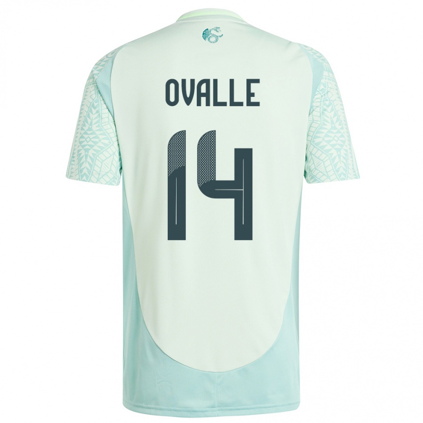 Niño Fútbol Camiseta México Jacqueline Ovalle #14 Lino Verde 2ª Equipación 24-26 México