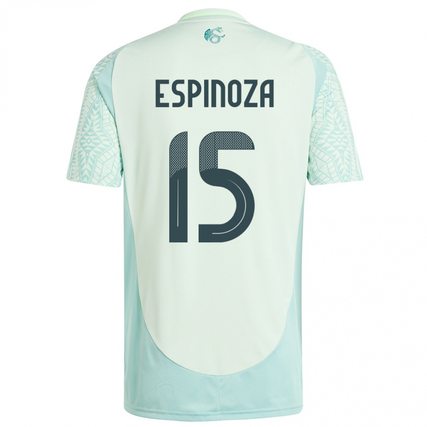 Niño Fútbol Camiseta México Greta Espinoza #15 Lino Verde 2ª Equipación 24-26 México