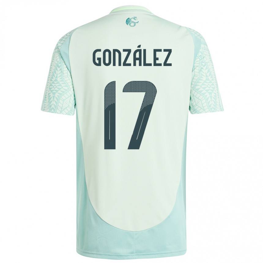 Niño Fútbol Camiseta México Alison Gonzalez #17 Lino Verde 2ª Equipación 24-26 México