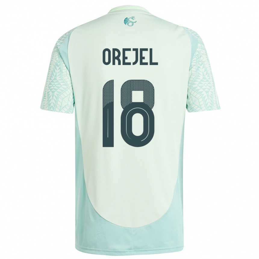 Niño Fútbol Camiseta México Jocelyn Orejel #18 Lino Verde 2ª Equipación 24-26 México