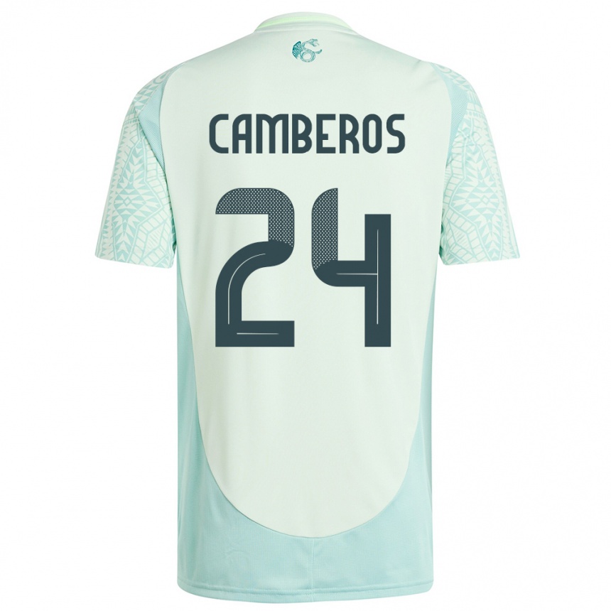 Niño Fútbol Camiseta México Scarlett Camberos #24 Lino Verde 2ª Equipación 24-26 México