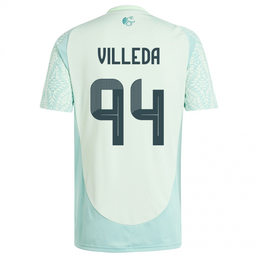 Niño Fútbol Camiseta México Melany Villeda #94 Lino Verde 2ª Equipación 24-26 México