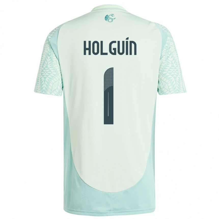 Niño Fútbol Camiseta México Hector Holguin #1 Lino Verde 2ª Equipación 24-26 México