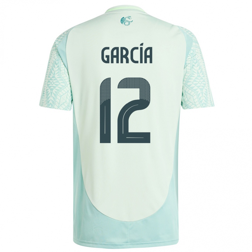 Niño Fútbol Camiseta México Eduardo Garcia #12 Lino Verde 2ª Equipación 24-26 México