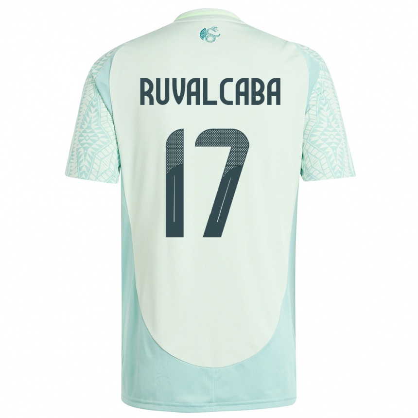 Niño Fútbol Camiseta México Jorge Ruvalcaba #17 Lino Verde 2ª Equipación 24-26 México