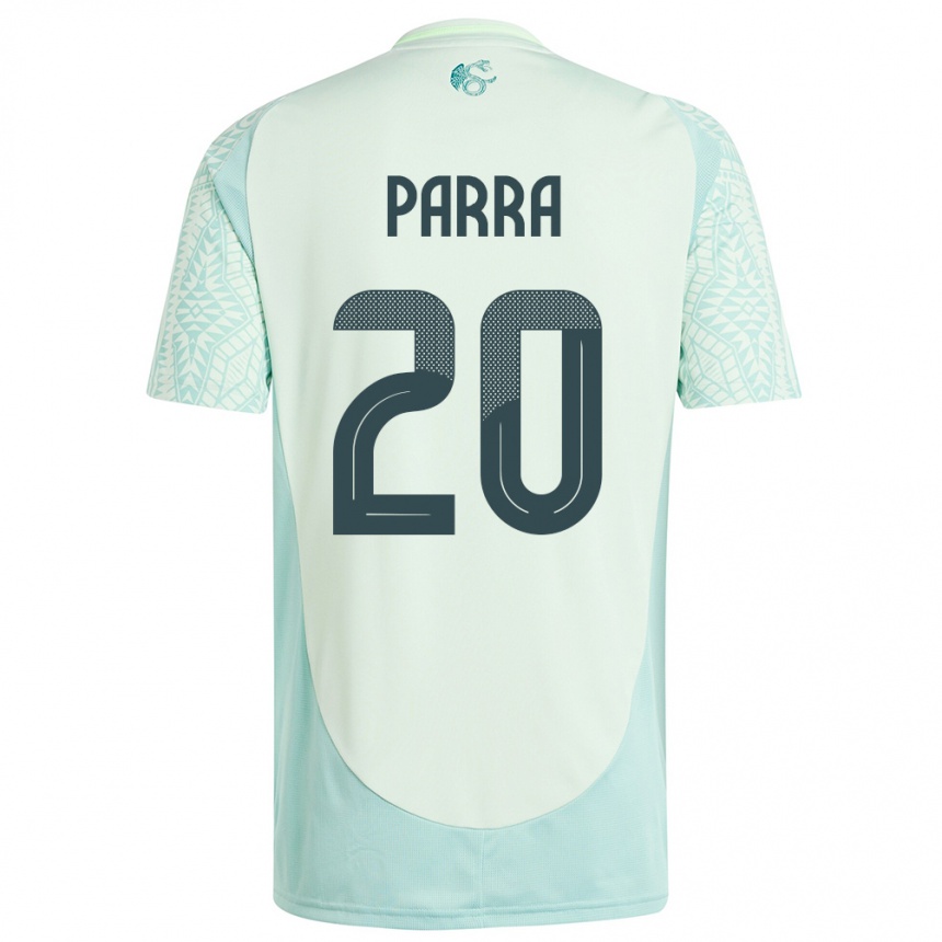 Niño Fútbol Camiseta México Rodrigo Parra #20 Lino Verde 2ª Equipación 24-26 México