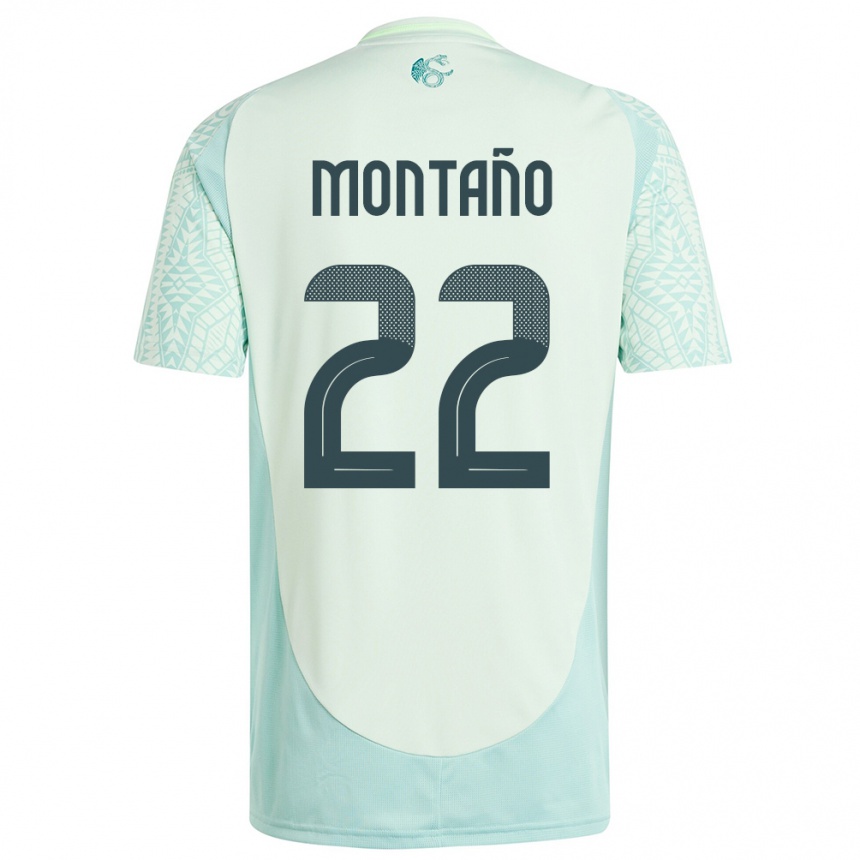 Niño Fútbol Camiseta México Andres Montano #22 Lino Verde 2ª Equipación 24-26 México