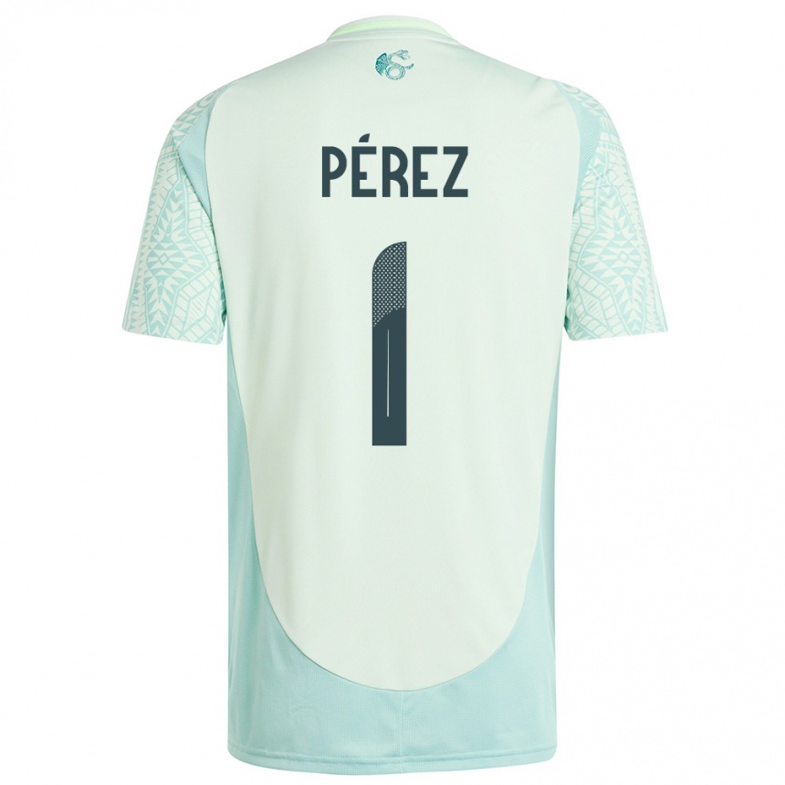 Niño Fútbol Camiseta México Emiliano Perez #1 Lino Verde 2ª Equipación 24-26 México