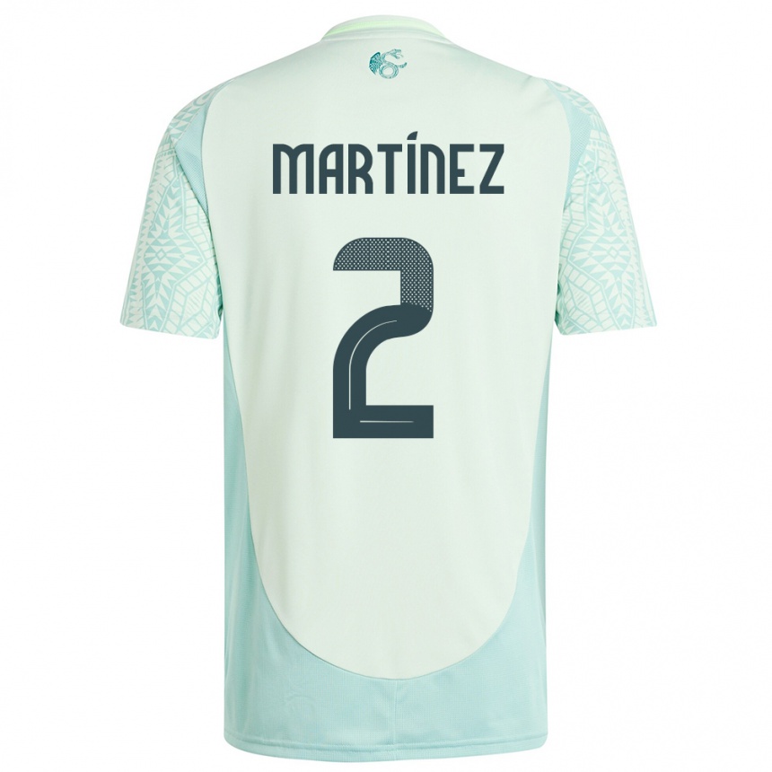 Niño Fútbol Camiseta México Emilio Martinez #2 Lino Verde 2ª Equipación 24-26 México