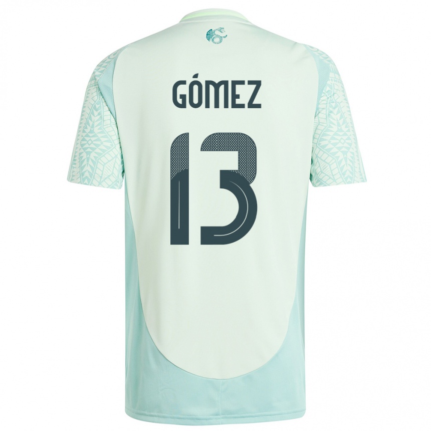 Niño Fútbol Camiseta México Diego Gomez #13 Lino Verde 2ª Equipación 24-26 México