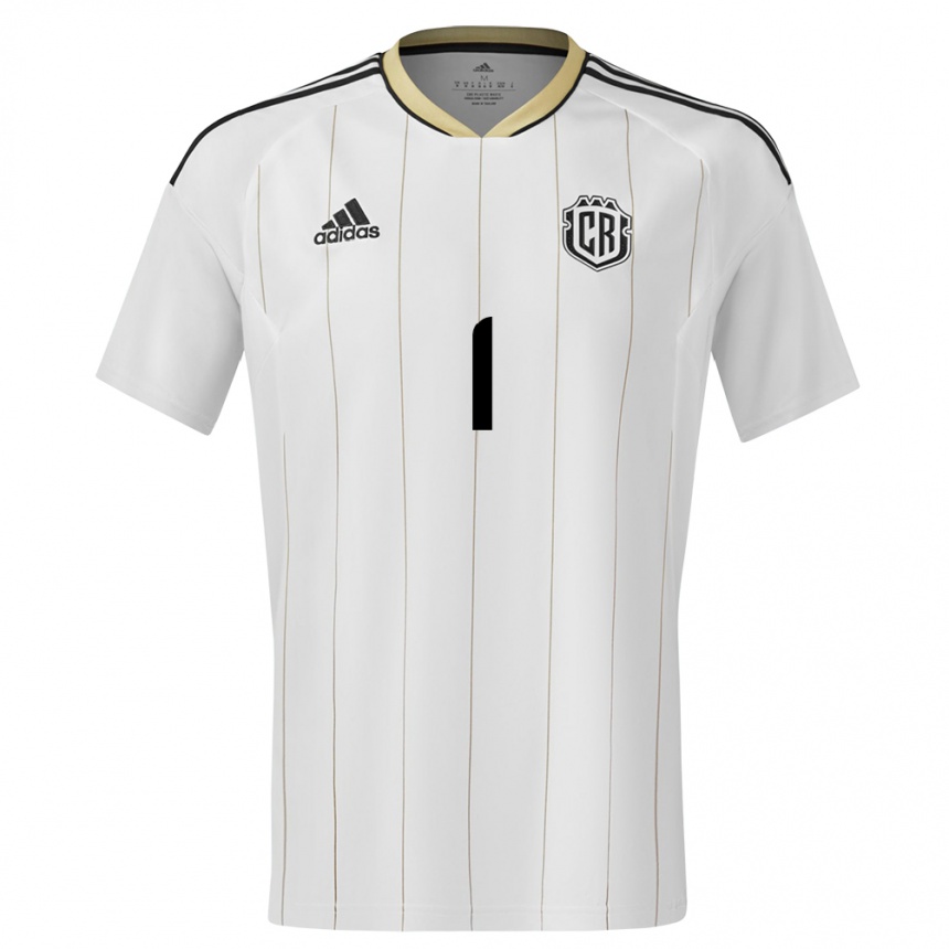 Niño Fútbol Camiseta Costa Rica Abraham Madriz #1 Blanco 2ª Equipación 24-26 México