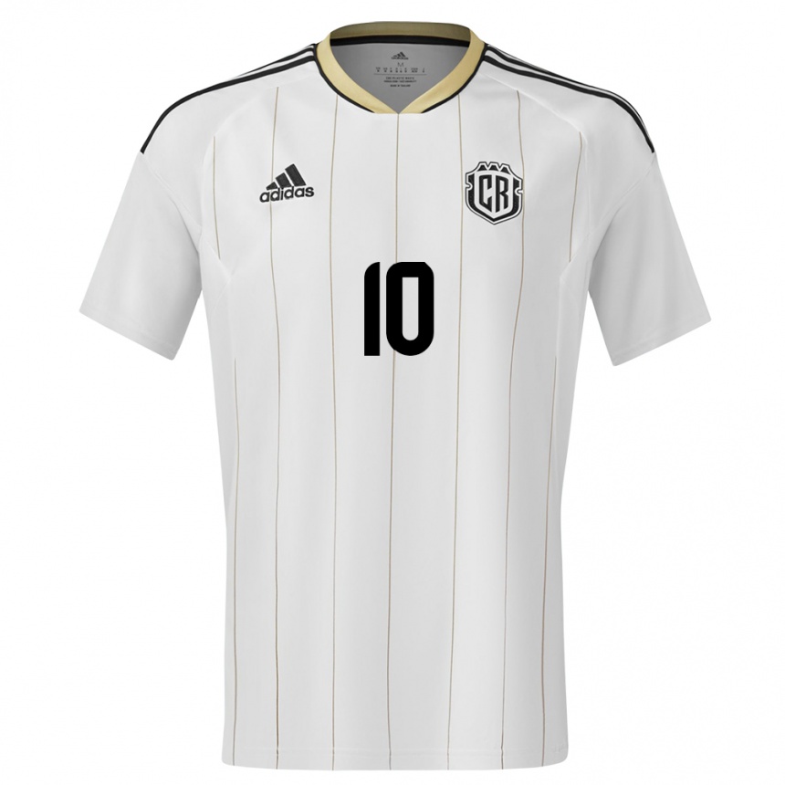 Niño Fútbol Camiseta Costa Rica Bryan Ruiz #10 Blanco 2ª Equipación 24-26 México