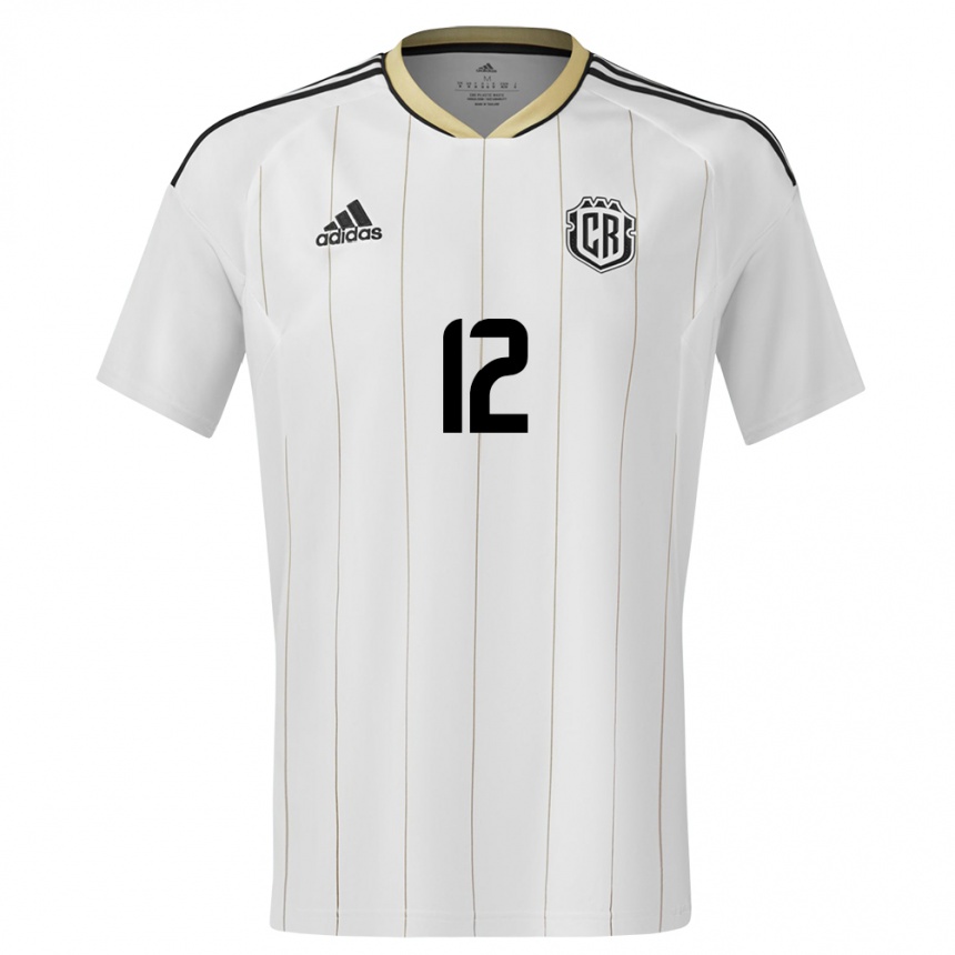 Niño Fútbol Camiseta Costa Rica Shawn Johnson #12 Blanco 2ª Equipación 24-26 México