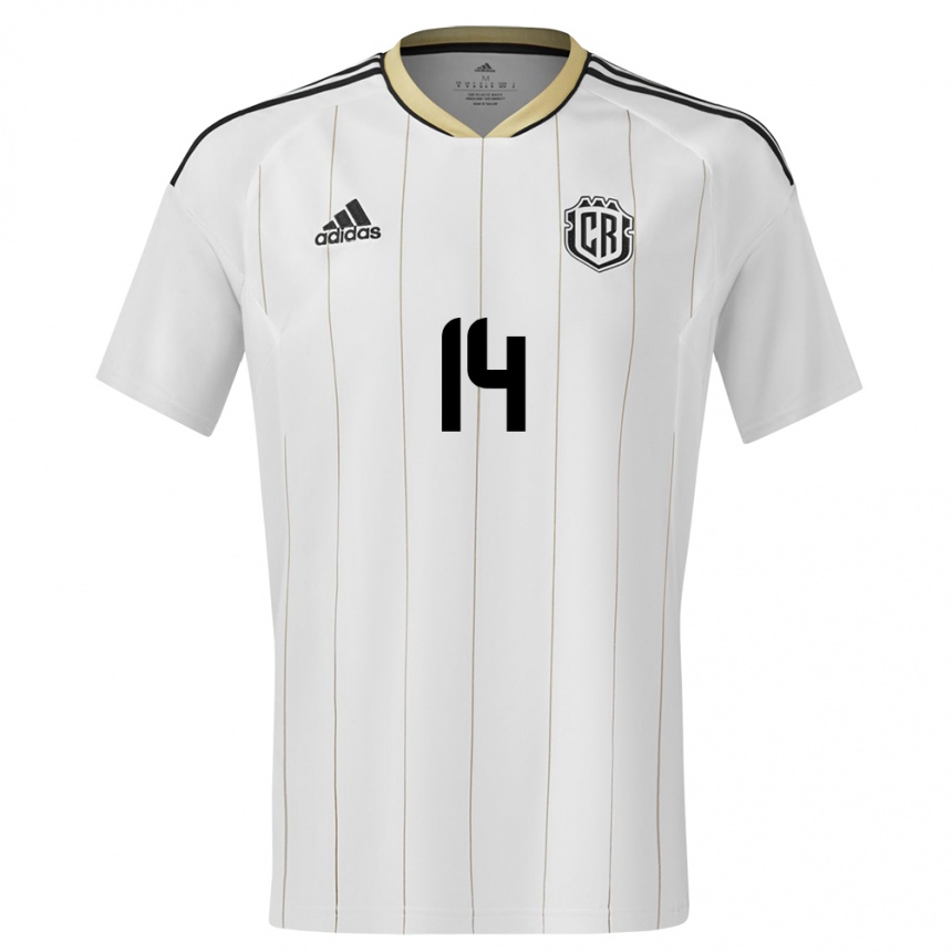 Niño Fútbol Camiseta Costa Rica Orlando Galo #14 Blanco 2ª Equipación 24-26 México