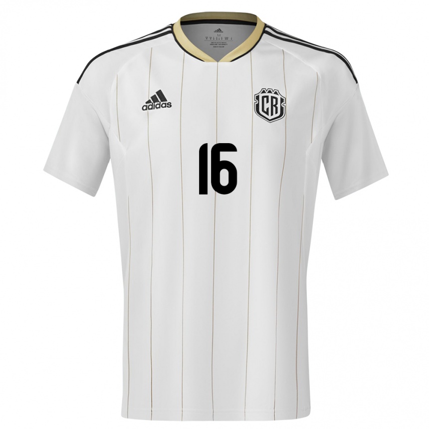 Niño Fútbol Camiseta Costa Rica Aaron Suarez #16 Blanco 2ª Equipación 24-26 México