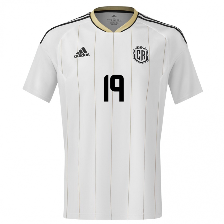 Niño Fútbol Camiseta Costa Rica Fabricio Aleman #19 Blanco 2ª Equipación 24-26 México