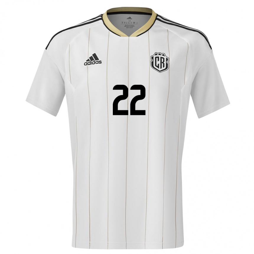 Niño Fútbol Camiseta Costa Rica Carlos Martinez #22 Blanco 2ª Equipación 24-26 México