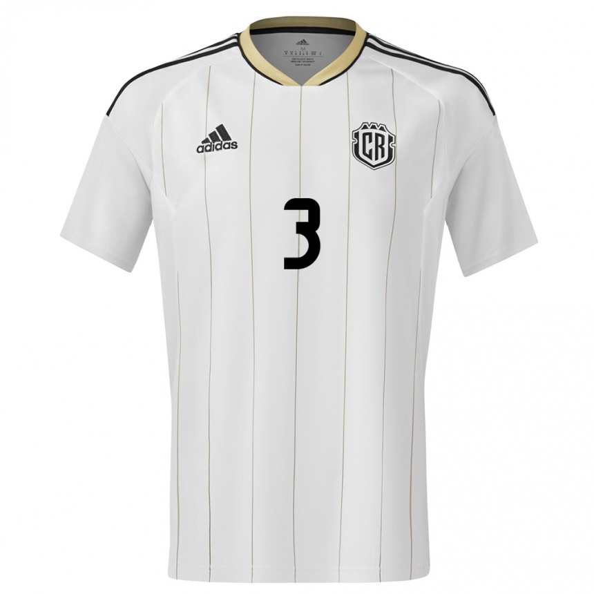 Niño Fútbol Camiseta Costa Rica Maria Coto #3 Blanco 2ª Equipación 24-26 México