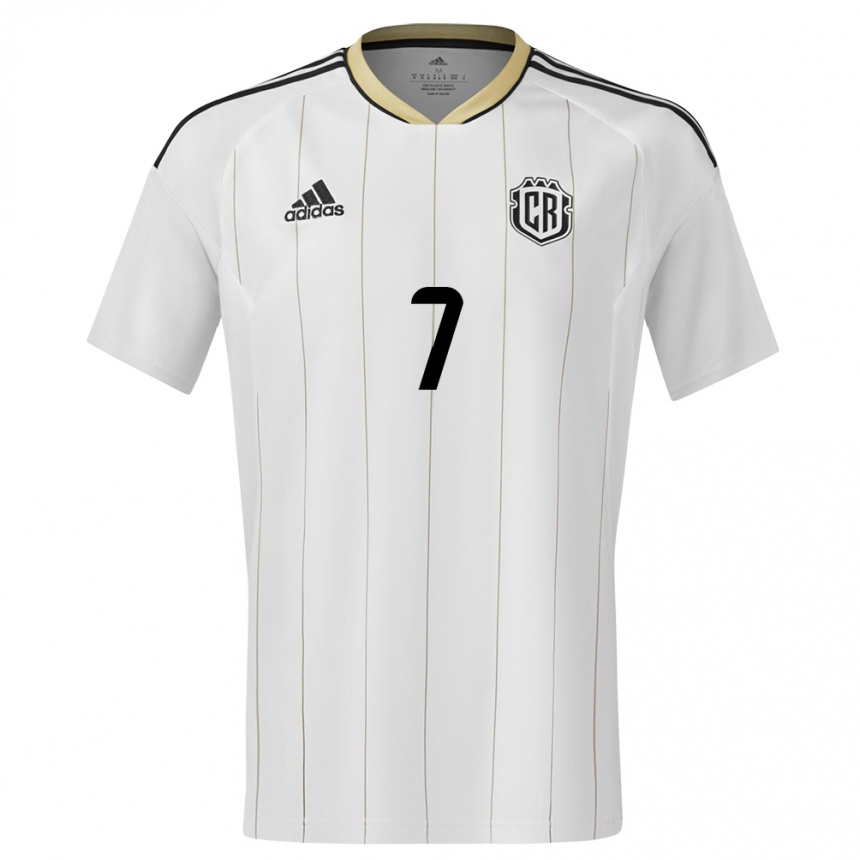 Niño Fútbol Camiseta Costa Rica Andrey Soto #7 Blanco 2ª Equipación 24-26 México