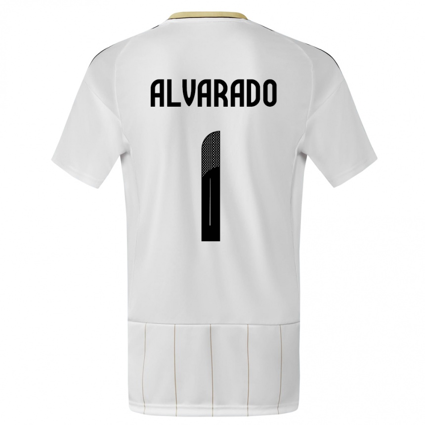 Niño Fútbol Camiseta Costa Rica Esteban Alvarado #1 Blanco 2ª Equipación 24-26 México