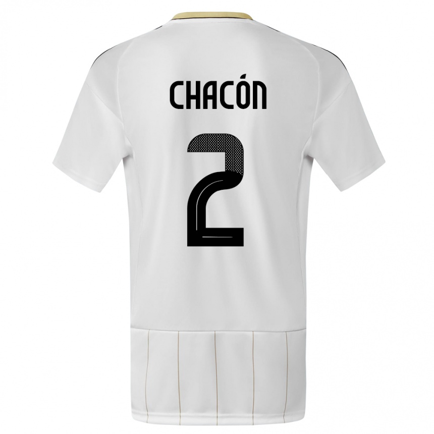 Niño Fútbol Camiseta Costa Rica Daniel Chacon #2 Blanco 2ª Equipación 24-26 México