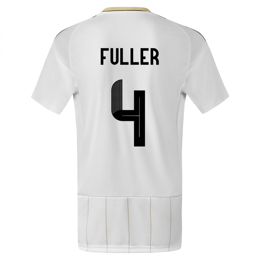 Niño Fútbol Camiseta Costa Rica Keysher Fuller #4 Blanco 2ª Equipación 24-26 México