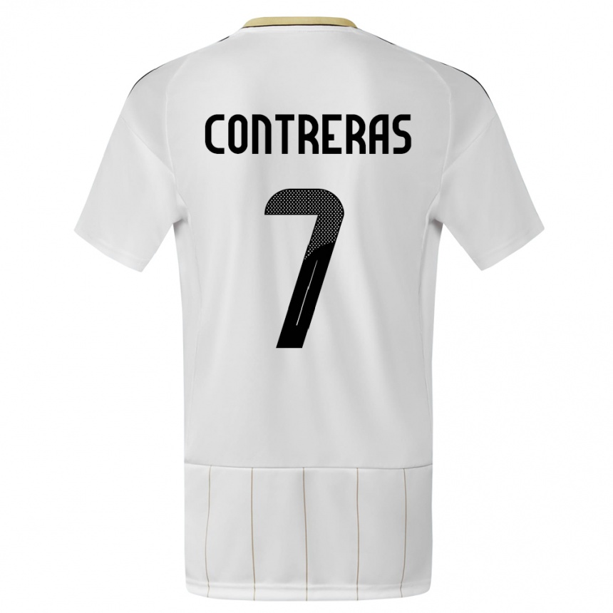 Niño Fútbol Camiseta Costa Rica Anthony Contreras #7 Blanco 2ª Equipación 24-26 México