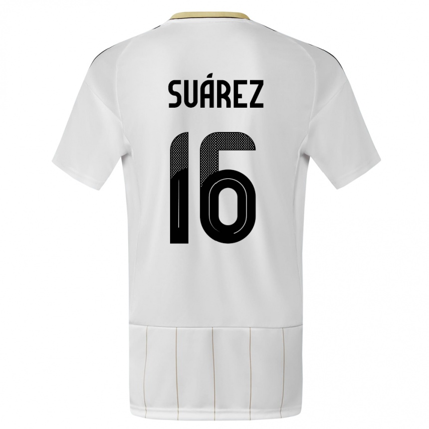 Niño Fútbol Camiseta Costa Rica Aaron Suarez #16 Blanco 2ª Equipación 24-26 México