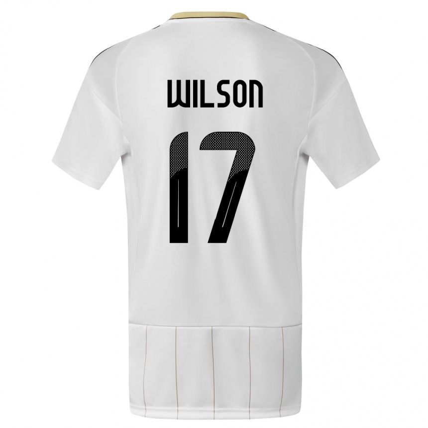 Niño Fútbol Camiseta Costa Rica Roan Wilson #17 Blanco 2ª Equipación 24-26 México