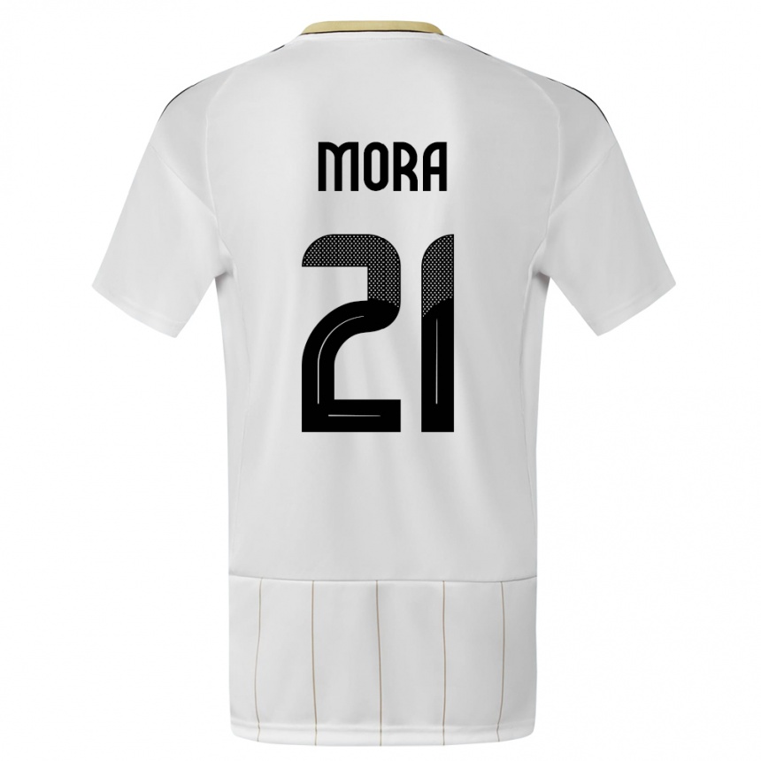 Niño Fútbol Camiseta Costa Rica Carlos Mora #21 Blanco 2ª Equipación 24-26 México