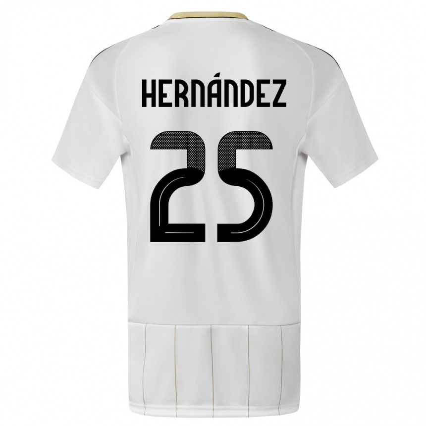 Niño Fútbol Camiseta Costa Rica Anthony Hernandez #25 Blanco 2ª Equipación 24-26 México