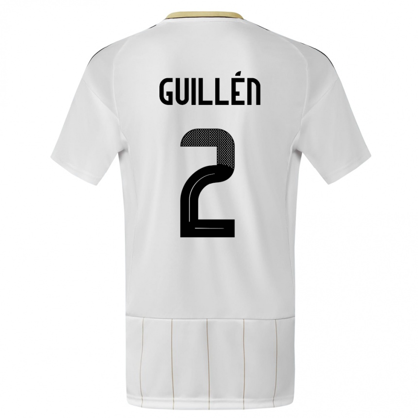 Niño Fútbol Camiseta Costa Rica Gabriela Guillen #2 Blanco 2ª Equipación 24-26 México