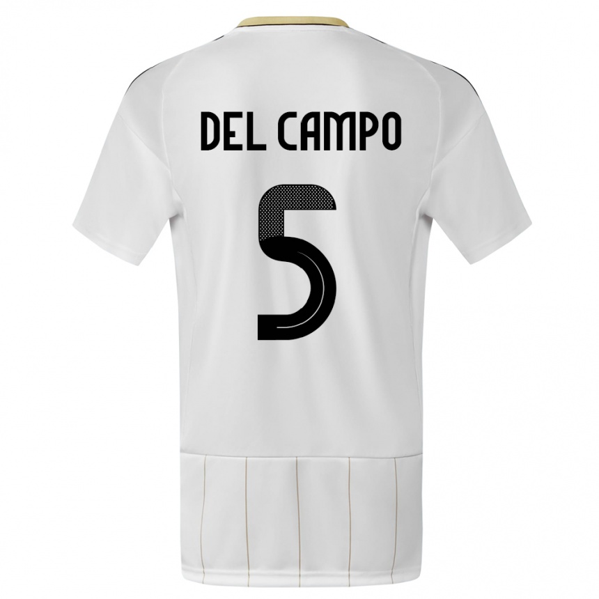 Niño Fútbol Camiseta Costa Rica Valeria Del Campo #5 Blanco 2ª Equipación 24-26 México