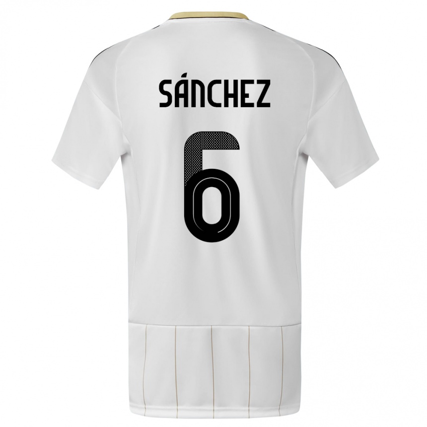 Niño Fútbol Camiseta Costa Rica Carol Sanchez #6 Blanco 2ª Equipación 24-26 México