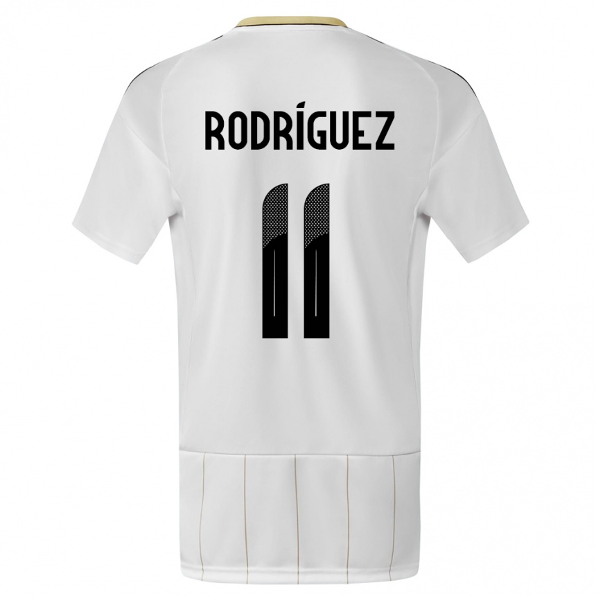 Niño Fútbol Camiseta Costa Rica Raquel Rodriguez #11 Blanco 2ª Equipación 24-26 México