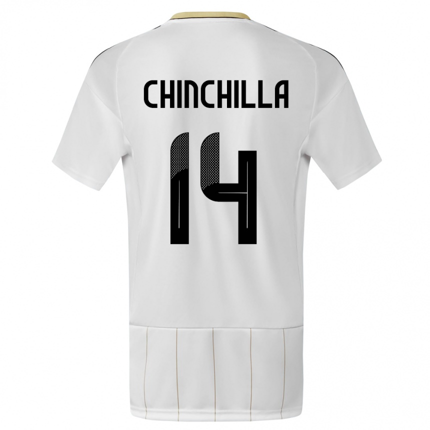 Niño Fútbol Camiseta Costa Rica Priscila Chinchilla #14 Blanco 2ª Equipación 24-26 México