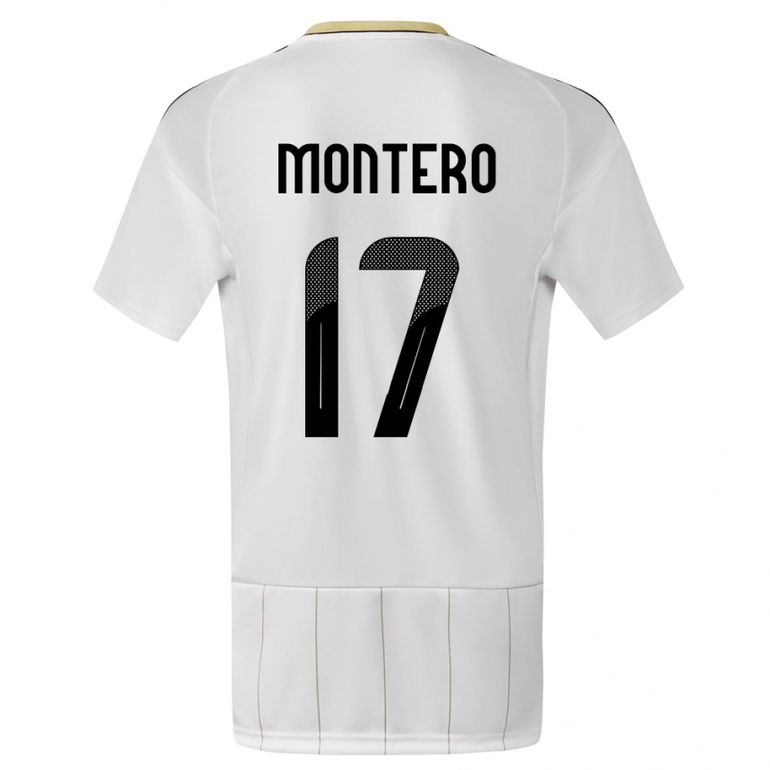 Niño Fútbol Camiseta Costa Rica Michelle Montero #17 Blanco 2ª Equipación 24-26 México