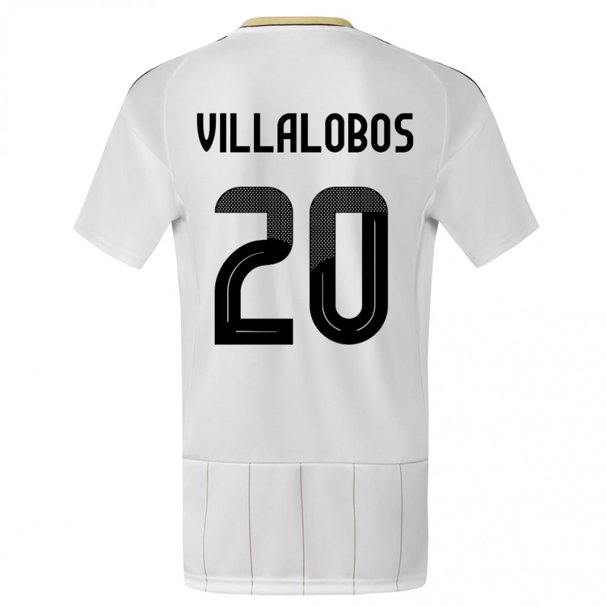 Niño Fútbol Camiseta Costa Rica Fabiola Villalobos #20 Blanco 2ª Equipación 24-26 México