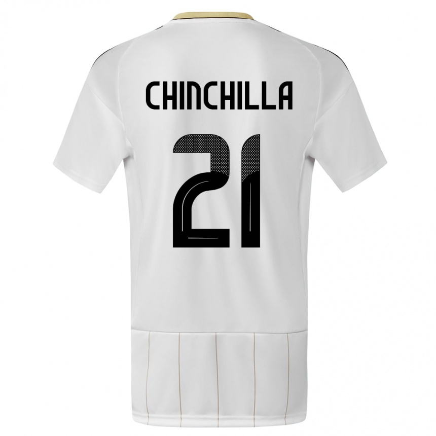 Niño Fútbol Camiseta Costa Rica Viviana Chinchilla #21 Blanco 2ª Equipación 24-26 México