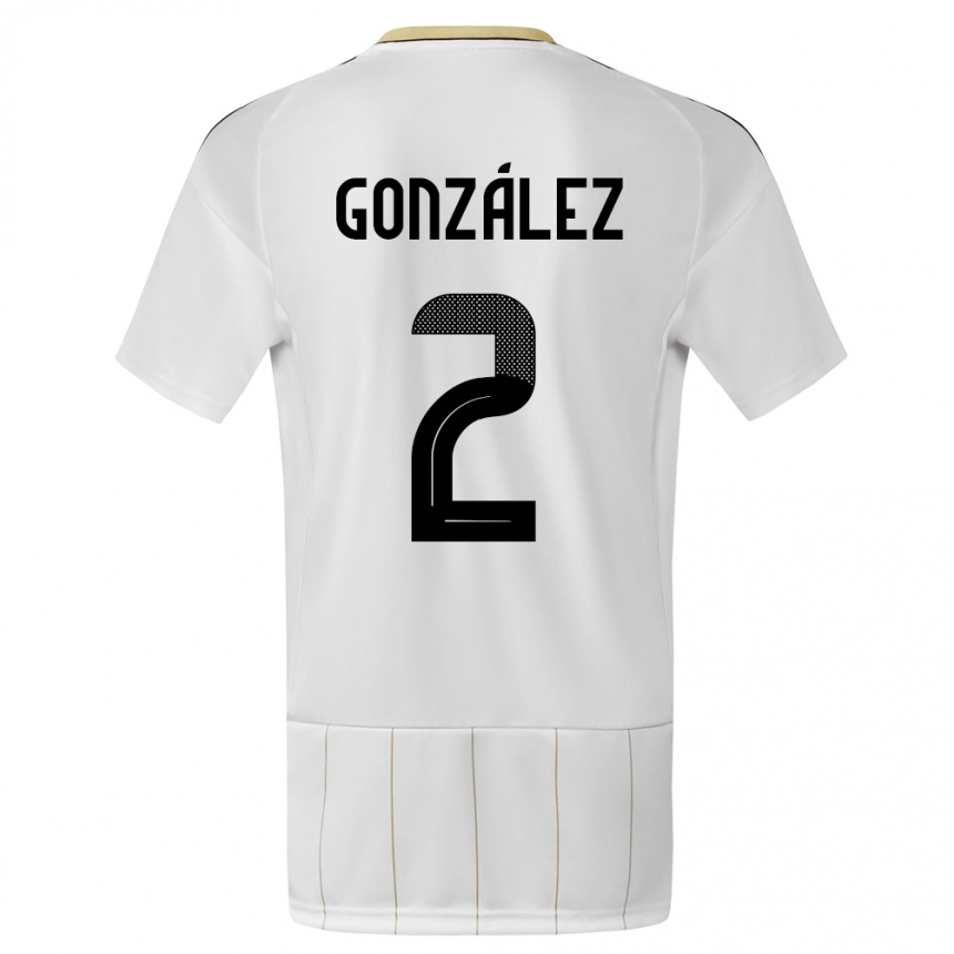 Niño Fútbol Camiseta Costa Rica Julian Gonzalez #2 Blanco 2ª Equipación 24-26 México