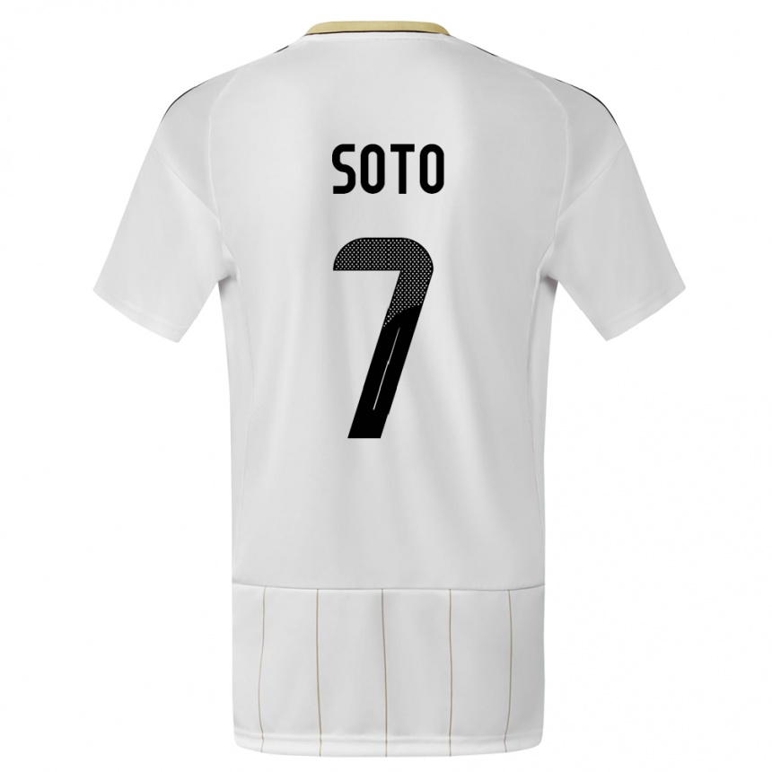 Niño Fútbol Camiseta Costa Rica Andrey Soto #7 Blanco 2ª Equipación 24-26 México